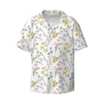 thumbnail image 4 of Salouo Floral Pattern Cuban Collar Shirts for Men Button-Down Shirt Men's Short Sleeve Shirts Hawaiian Shirts Casual Shirts -Medium, 4 of 6