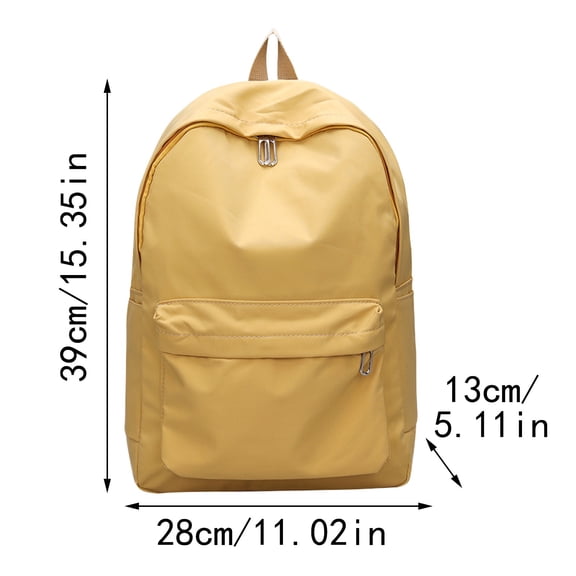 Clearance Under $5.59! 1PC Large Capacity Casual Backpack, 39x28x13cm Solid Color Daypack for School & Outdoor, Nylon, for Travel & Daily Use, (39x28x13cm, Black)