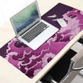 thumbnail image 6 of Japanese Purple Wave Gaming Mouse Pad 35.4 X 15.7 Inch XXL Cool Style Art Design Full Des Mousepad Extended Large Non-Slip Rubber Base Keyboard Mat with Stitched Edges for Home Office, 6 of 7