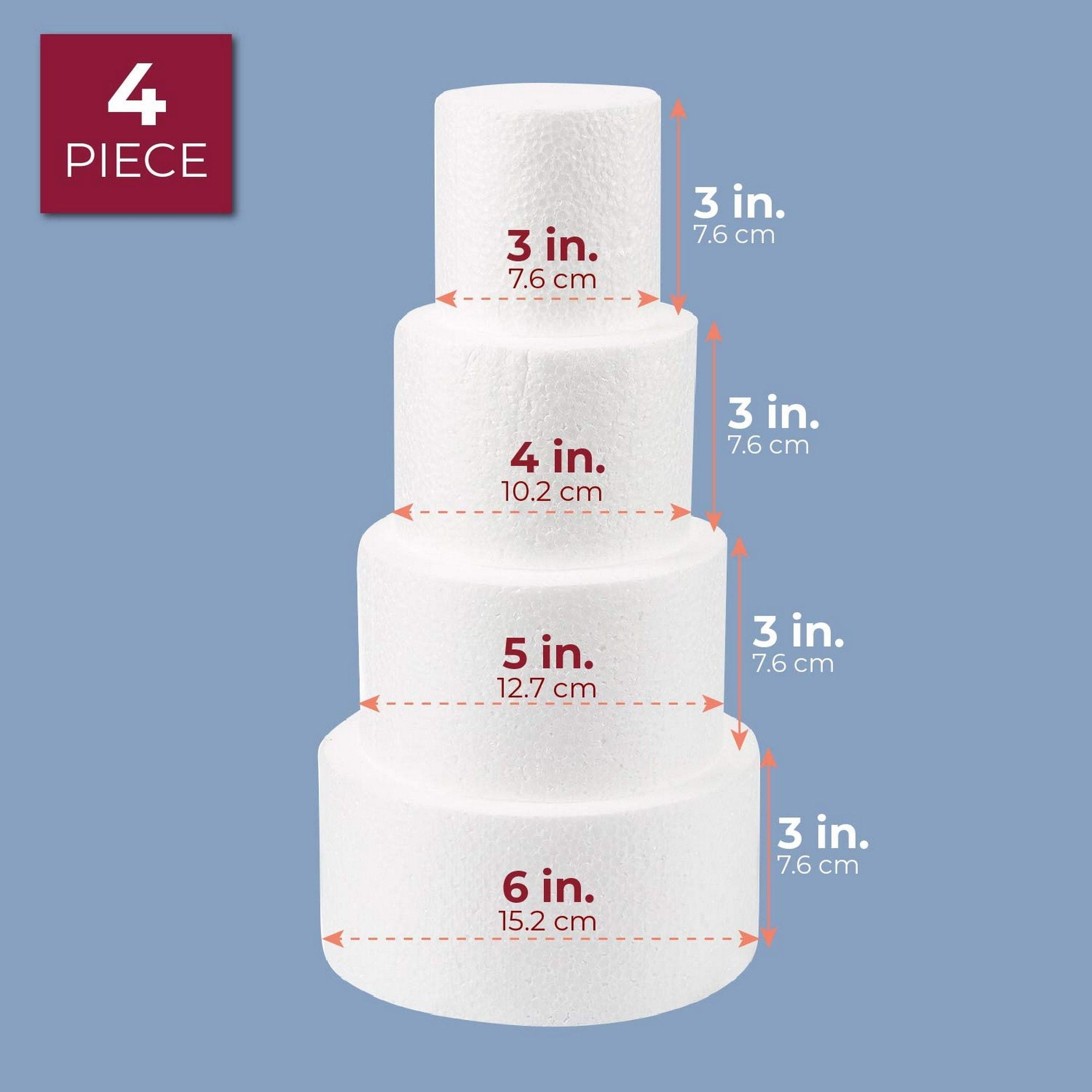 Decorating Competition 4 Total 12 Inches Tall 3 5 4Piece Polystyrene