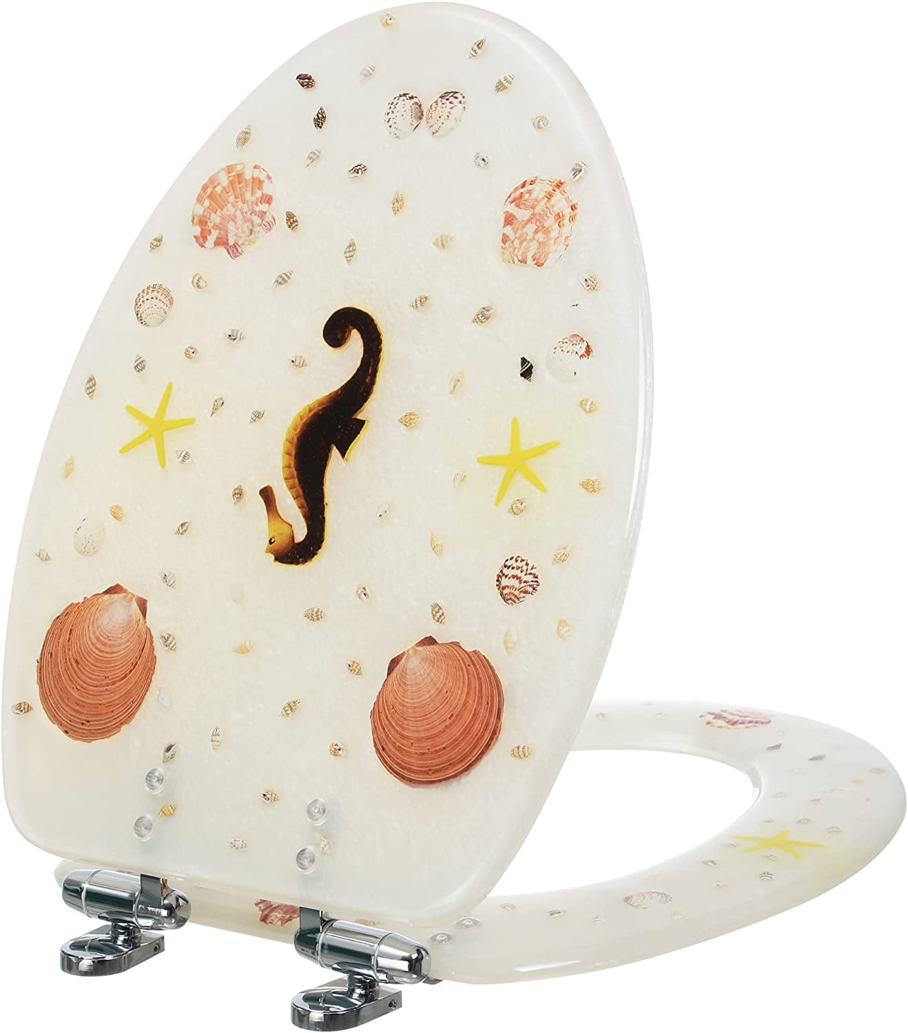 Resin Toilet Seat Round Soft Close Quick Release Heavy Duty Toilet