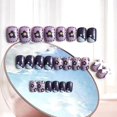 thumbnail image 1 of 24PCS Patch à Ongles Lavande Type de Colle de Style Doux Amovible Court Paragraphe Manucure Gagner du Temps Faux, 1 of 5