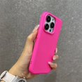 thumbnail image 1 of Titanium gray wrinkled texture silicone phone case for iPhone 16 15 14 13 12 11 Pro Max full shockproof matte soft back cover Rose Red For iPhone11 Pro Max, 1 of 6