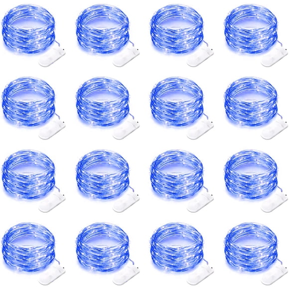 Luces de Cadena Yiaht Paquete de 16 Unidades 3m LED Azul Impermeables