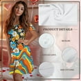 thumbnail image 5 of FKELYI Women's Nightgown Short Sleeve Pajama Dress Skin-Friendly Sleepwear Dress Groovy Hippie Daisy Flower Print Button Down Sleep Shirts Breathable Boyfriend Nightdress, S, 5 of 6