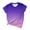 Purple, variant on yievot Summer Casual Basic T-Shirt for Women Gradient Print Round Neck Short Sleeve Tees Tops