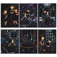 thumbnail image 2 of Bewildely Scratch Kit Story Theme Rainbow Scratch Sheet para niños DIY Juguetes Educativos Negro Negro, 2 of 6