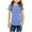 Blue, variant on Knot Tunic Button Short Girls Sleeve TShirt Casual Tops Front Blouse Tee Girls Tops,10-11 Years