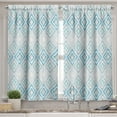 thumbnail image 2 of Ambesonne Ikat Valance & Curtain, Aztec Peruvian Culture, 55"x30", Grey White Sky Blue, 2 of 6