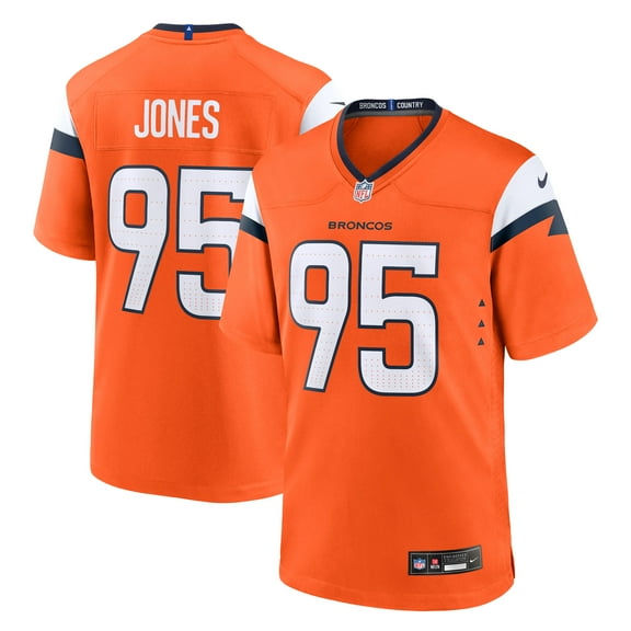 Men's Nike Sai'vion Jones Orange Denver Broncos Team Game Jersey