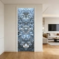 thumbnail image 3 of 2 Sheet Self-Adhesive Door Sticker, 30.3"x78.7", Floral Peel and Stick Door Murals, PVC, Removable Wallpaper Cover Decoration for Bedrooms, Living Room, 3 of 6