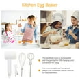 thumbnail image 2 of LIFKOME 1 Set Electric Handheld Mixer White ABS Cream Beating Cake Shop Use, 2 of 8