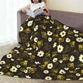 thumbnail image 6 of Sikiie Honey Bees With Flowers Ultra-Soft Micro flannel Blanket Luxury All Seasons Warm Blanket for Bedding Sofa and Travel (4 sizes)-40"x30", 6 of 7