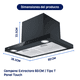 thumbnail image 2 of Campana de cocina Extractora y Purificadora Naesi AN511 60 cm tipo T de Pared, 2 of 9