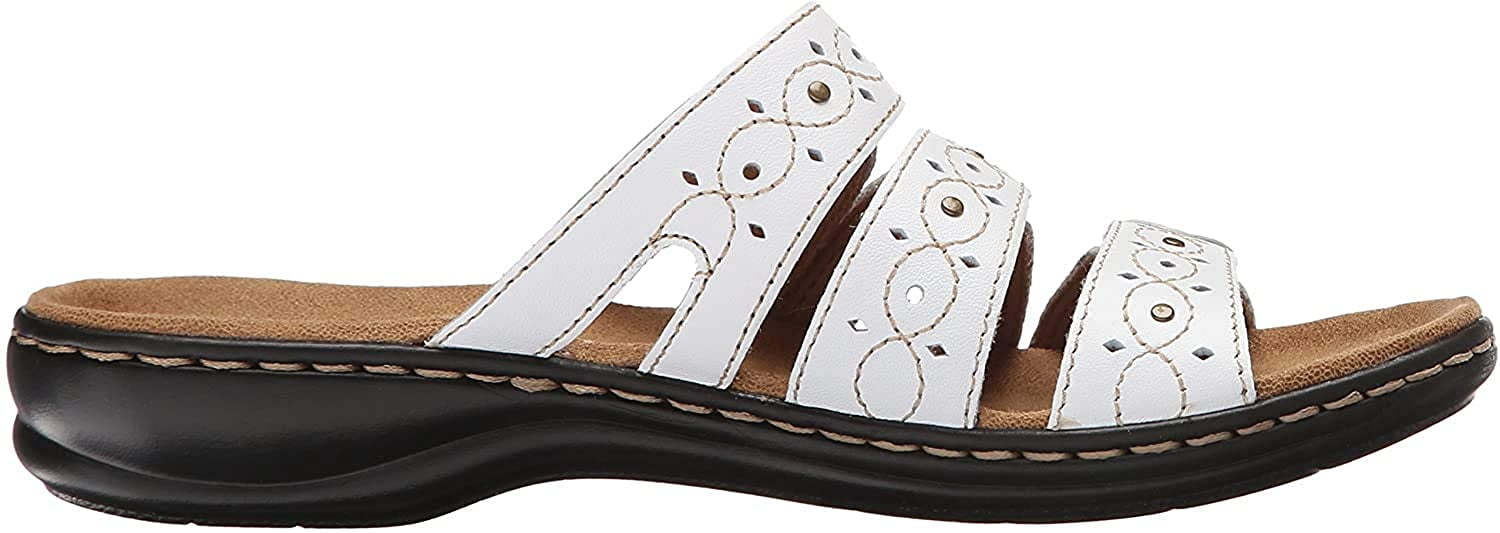 clarks leisa white sandals