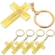 thumbnail image 3 of Night Glow Cross Pendant Key Chain for Decor 5Pcs Golden Plastic Charms, 3 of 5