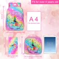 thumbnail image 3 of Set de mochila WZLVO Unicorn para niñas de 16 pulgadas con bolsa de almuerzo y estuche para lápices, 3 of 9