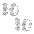 thumbnail image 1 of Aretes de Flores VenDepot 2 Pzas Plata Metal, 1 of 1