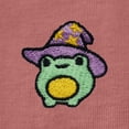 thumbnail image 5 of Dalix Sorcerer Frog Embroidered Cotton Relaxed Short Sleeve Tee T Shirt Womens in Mauve S Small, 5 of 5