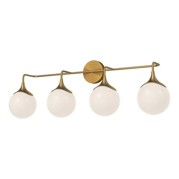 Alora Lighting Vl505136op Nouveau 4 Light 36" Wide Bathroom Vanity Light - Gold