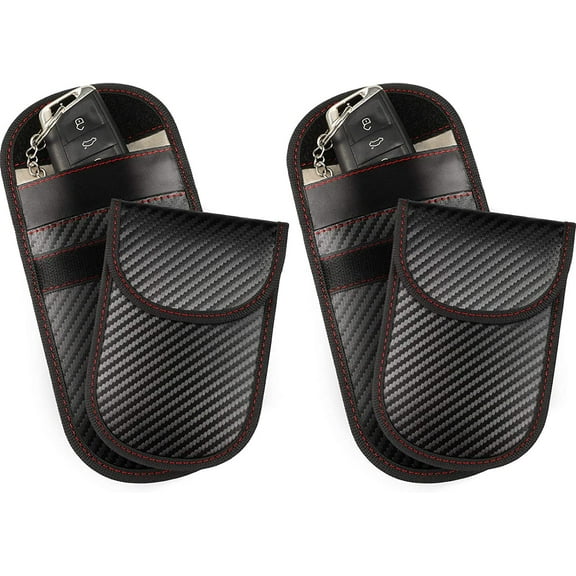 4 Pieces Key Fob Bags Car Key Protectors Signal Blocking Key Fob Cases Key Fob Protector Pouches Anti Theft Fob Protectors Security Wallet, Prevent Your Key Fob from Being Scanned