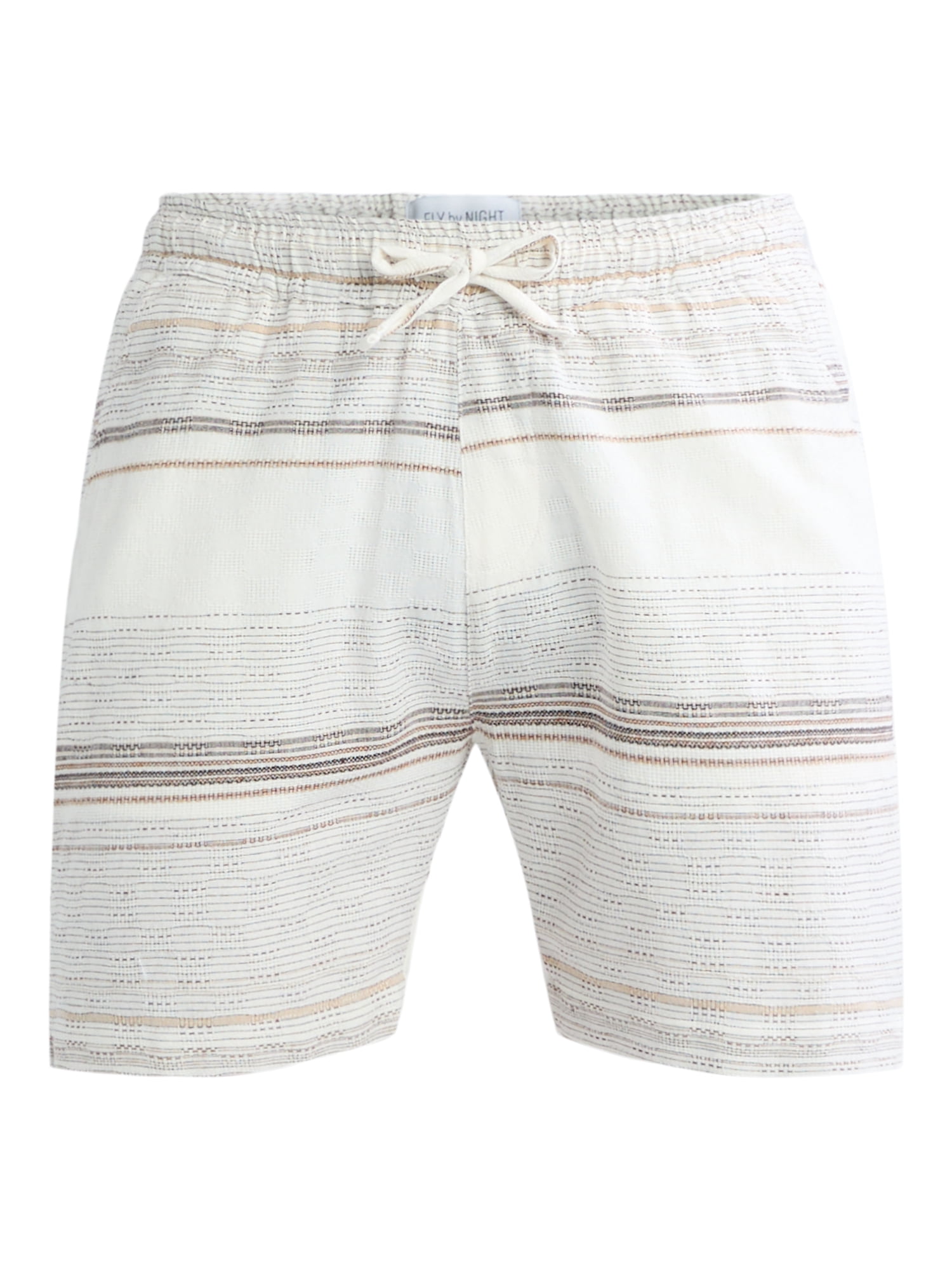 Fly By Night Men’s and Big Men’s Passport Striped Shorts, 6" Inseam, Sizes S-3XL