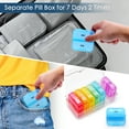 thumbnail image 7 of Weekly 7 Day Pill Organizer 2 Times A Day Portable Travel Medicine Organizer Moisture-Proof Pill Cases AM PM Pill Box Design for Vitamins Fish Oil Compartments Supplements (2 Pack), 7 of 7