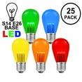 thumbnail image 3 of Novelty Lights Multicolored S14 Hanging LED String Light Replacement Bulbs E26 Medium Base 1 Watt 25 Pack, 3 of 7