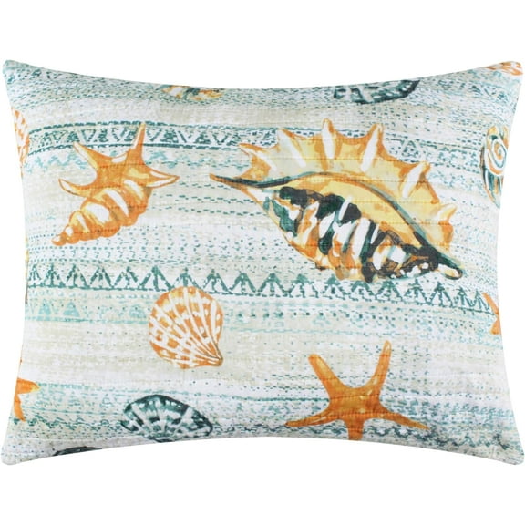 Greenland Home Fashions Kona Luxurious Comfortable Ultra Soft Quilted Pillow Sham Standard