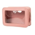thumbnail image 3 of DOLITY Clear and Waterproof Makeup Bag Clear Window Clear Cosmetic Bag for Fitness pink, 3 of 8