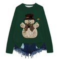 thumbnail image 4 of Chandails Grande Taille pour Femmes 2025 Imprimé Graphique Tendance Manches Longues Col Rond Tricot Automne Décontracté Coupe Ample, 4 of 4