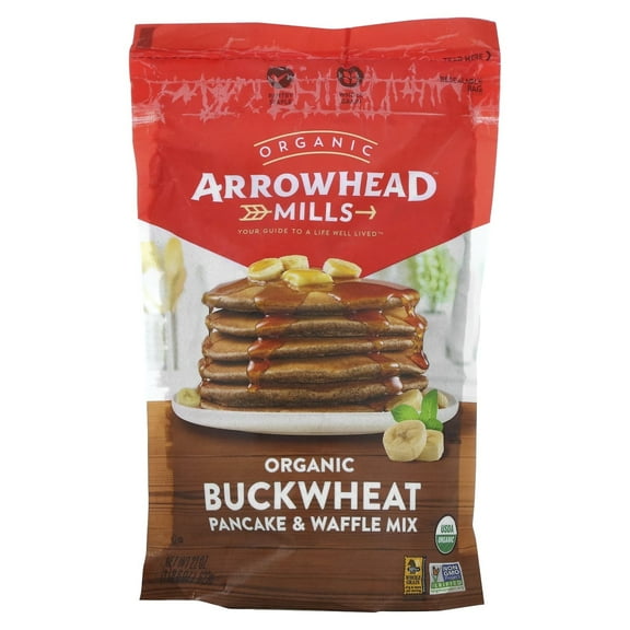 Arrowhead Mills, Organic Buckwheat Pancake & Waffle Mix, 1 lb 6 oz (623 g) Pack of 2