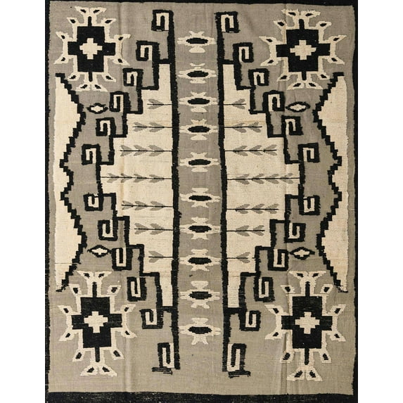 Ahgly Company Machine Washable Indoor Rectangle Abstract Dark Brown Area Rugs, 5' x 8'