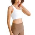 thumbnail image 1 of Sujetador deportivo a prueba de golpes Hallow Beauty Back Almohadilla para el pecho extraíble Ejercicio Entrenamiento Gimnasio Ropa deportiva Sujetador Blanco S, 1 of 6