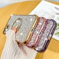 thumbnail image 6 of for iPhone 14 Case,Compatible with MagSafe Cheetah Print Plating Cameratection Clear Phone Case,  Glitter Leopard Print for Women Girls Phone Case 6.1"-Purple, 6 of 12
