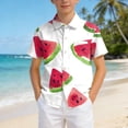 thumbnail image 2 of Ulanda Boys Hawaiian Shirts Novelty Printed Funky Short Sleeve Button Down Shirt Kids Aloha Luau Shirt 7-14T (White, 7-8 Years), 2 of 7