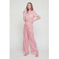 thumbnail image 2 of Women's Tropical Leaf Print Crepe Knit Wide Leg Pants, 2 of 4