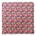 thumbnail image 4 of Bimba Purple Leaves & Peony Floral Pure Silk Printed Head Bandanas Summer Neck Wrap Scarf 40 x 40 Inches, 4 of 6