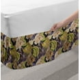 thumbnail image 2 of Persian Bed Skirt, Zentangle Pattern with Oriental Fish Paisley Motifs Middle Motifs, Elastic Bedskirt Dust Ruffle Wrap Around for Bedding Decor, 4 Sizes, Multicolor, by Ambesonne, 2 of 2