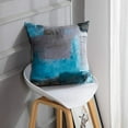 thumbnail image 2 of Throw Pillow Covers Modern Home Art Decor, 20 x 20 Inches Set of 2 Pillow Cases Decorative, Abstract Oil Painting Pillowcases for Bedroom, Living Room, Cushion Couch Sofa, Teal Grey, 2 of 6
