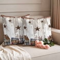 thumbnail image 2 of Farmhouse Outdoor Waterproof Pillow Covers, Western Texas Star American Country Berry Decorative Square Throw Pillowcase Sofa Cushion Sham for Patio/Couch/Chair, 26"x26" 2 Pack, 2 of 8