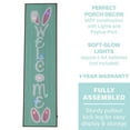 thumbnail image 5 of 45-In. WELCOME Porch Leaner Sign with Battery-Operated LED Lights and Bunny Ears, Festive Spring Decoration, Blue, 5 of 12