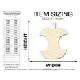 thumbnail image 2 of Unfinished Wood Apple Core Shape | DIY Fruit Craft 12" / 1/2", 2 of 4