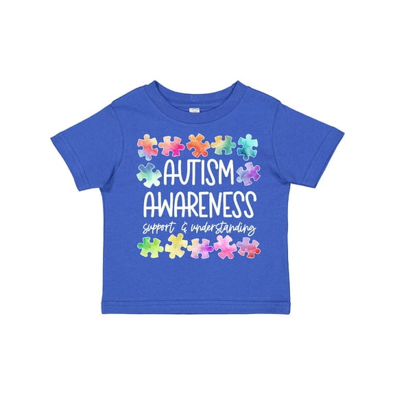 Inktastic Autism Awareness Support and Understanding Puzzle Pieces Boys or Girls Toddler T-Shirt