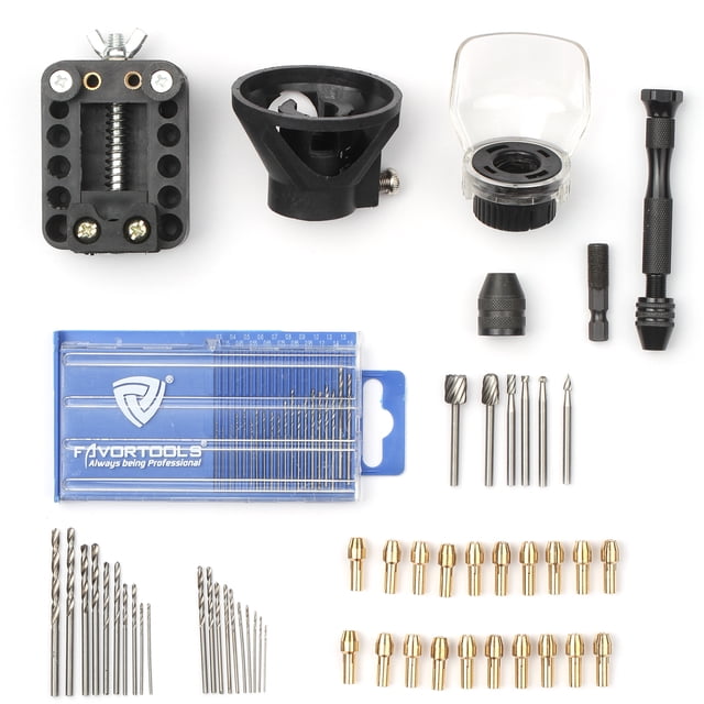 TFixol Rotary Tool Accessories Kit Mini Electric Drill Engraver Grinder Rotary Power Tool Sanding Polishing Rotary Tool Accessories Tool 46pcs HSS Router Twrist Drill Bit Set