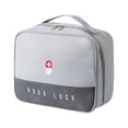 thumbnail image 2 of Guczhu Large Capacity Portable Medication Organizer Bag - Emergency Travel First Aid Storage with Zipper for Business Trips & Household Use, Grey, 9.8 x 8.3 x 0.8 in, 2 of 9