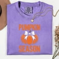 thumbnail image 4 of Pumpkin Season , Retro Halloween Leopard Preppy Pumpkin Bow, Halloween Shirt, Trendy Fall Pumpkins Spooky Season T-shirt, 4 of 6