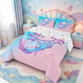 thumbnail image 2 of Manfei Rainbow Axolotl Full Size Comforter Sets,Watercolor Ocean Animal Bedding Comforter Set,Colorful Stars Reversible,3pcs,1 Comforter and 2 Pillowcases, 2 of 7