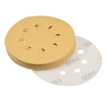 thumbnail image 1 of Uxcell 400 Grits 8-Holes Sanding Discs Hook and Loop Wet Dry Sandpaper Sander Aluminum Yellow 15pcs, 1 of 5