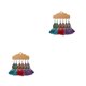 thumbnail image 4 of Pendientes coreanos Retro Minnieouse para mujer 6 uds alambre de oreja exagerado pendiente de gancho de borla, 4 of 6